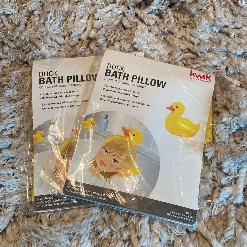 Lot of 2 duck bath pillows New in package